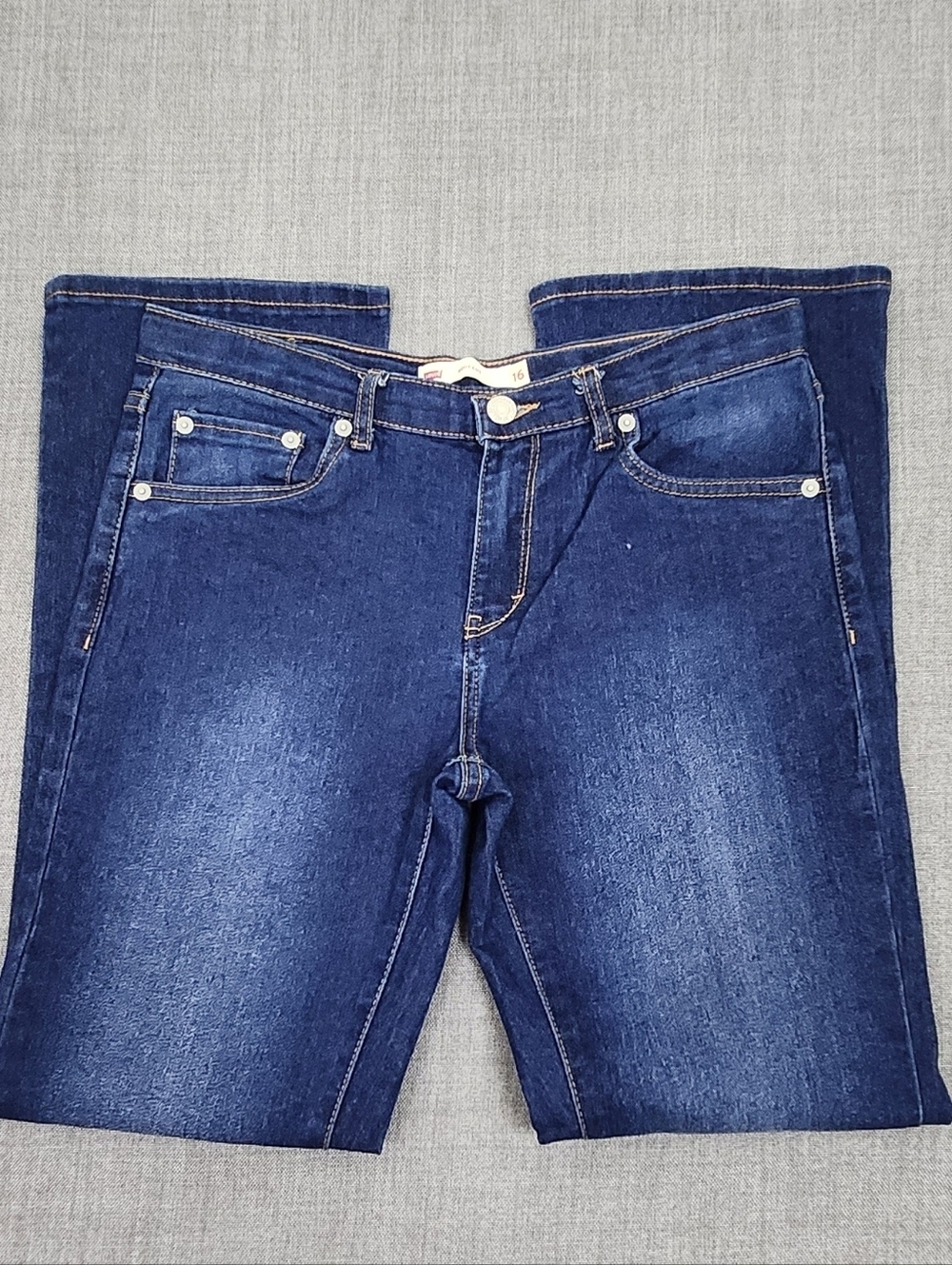 Levis Medium Wash Stretch Boot Cut Denim Jeans. 16. - Picture 3 of 12